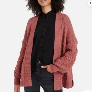Madewell oversized pink bobble slouchy knit sweater